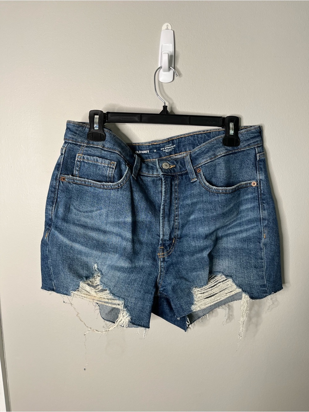 Old Navy high rise OG straight secret smooth pockets shorts size 12